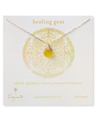 Elegant and effervescent, this delicate Dogeared pendant features a specially faceted stone, hand-wrapped to provide a soft touch of color. Elegant and effervescent, this delicate Dogeared pendant features a specially faceted stone, hand-wrapped to provide a soft touch of color.