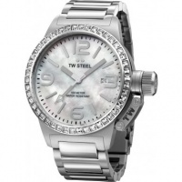 TW Steel TW302 Steel Women's Watch with Stones and Mother of Pearl Dial TW Steel TW302 Steel Women's Watch with Stones and Mother of Pearl Dial