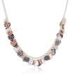 Nine West In The Groove Tri-Tone Textured Shaky Frontal Necklace, 16+2 extender