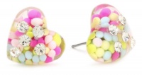 Betsey Johnson Candy Land Heart Stud Earrings Betsey Johnson Candy Land Heart Stud Earrings