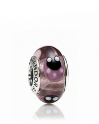 Lucky ladybugs adorn this colorful murano glass charm. Logo-engraved sterling silver trim displays the PANDORA signature. Lucky ladybugs adorn this colorful murano glass charm. Logo-engraved sterling silver trim displays the PANDORA signature.