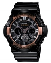 A shock to the system: this G-Shock analog-digital watch pairs functionality with rosy-colored fashion. A shock to the system: this G-Shock analog-digital watch pairs functionality with rosy-colored fashion.