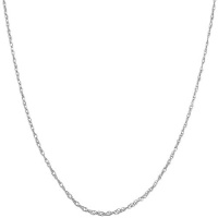 14 Karat White Gold 0.8-mm Loose Rope Chain (20 Inch) 14 Karat White Gold 0.8-mm Loose Rope Chain (20 Inch)