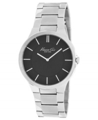 A classic structured steel men's watch with a striking minimalist dial. A classic structured steel men's watch with a striking minimalist dial.