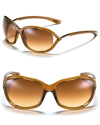 Tom Ford Jennifer sunglasses. Plastic frame sunglasses with logo on lens edge. Open lens detail at temple. Gradient lenses. Case included. Tom Ford Jennifer sunglasses. Plastic frame sunglasses with logo on lens edge. Open lens detail at temple. Gradient lenses. Case included.