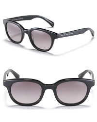 The classic wayfarer gets a girlish update in thick frames and a rounded silhouette. The classic wayfarer gets a girlish update in thick frames and a rounded silhouette.