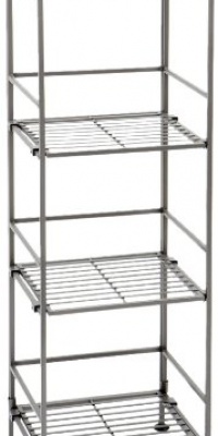 Seville Classics 4-Tier Iron Sqaure Tower Shelf Seville Classics 4-Tier Iron Sqaure Tower Shelf
