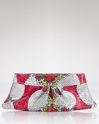 Take this season's bold hues out for the night with this python-embossed leather clutch from Lauren Merkin. In a cute and clutchable shape, it's the evening bag we want bright now. Take this season's bold hues out for the night with this python-embossed leather clutch from Lauren Merkin. In a cute and clutchable shape, it's the evening bag we want bright now.