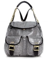 Start at the head of the class with this smart-looking Betsey Johnson backpack that's the best back-to-school accessory. Outfitted in eye-catching houndstooth, shiny golden hardware and plenty of pockets, it easily stows books, laptop, phone and any other essentials you simply can't do without. Start at the head of the class with this smart-looking Betsey Johnson backpack that's the best back-to-school accessory. Outfitted in eye-catching houndstooth, shiny golden hardware and plenty of pockets, it easily stows books, laptop, phone and any other essentials you simply can't do without.