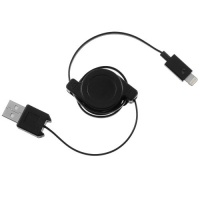 Chromo Inc.® Retractable iPhone 5 Lightning Cable - Black Chromo Inc.® Retractable iPhone 5 Lightning Cable - Black