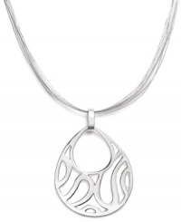Decoratively detailed. An elaborate openwork design defines this chic oval-shaped pendant necklace from Style&co. Crafted in silver tone mixed metal, it's sure to make a striking statement each time you wear it! Approximate length: 18-1/2 inches + 2-inch extender. Decoratively detailed. An elaborate openwork design defines this chic oval-shaped pendant necklace from Style&co. Crafted in silver tone mixed metal, it's sure to make a striking statement each time you wear it! Approximate length: 18-1/2 inches + 2-inch extender.