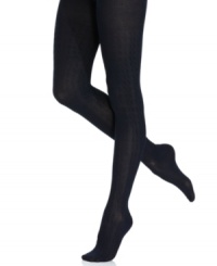 HUE keeps you a step ahead with these classic cable knit tights that add discriminating style to your everyday look. HUE keeps you a step ahead with these classic cable knit tights that add discriminating style to your everyday look.