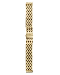 Michele's gilded bracelet strap lends poise to everyday looks -- add the gleaming deco band to your ticker for vintage-inspired polish. Michele's gilded bracelet strap lends poise to everyday looks -- add the gleaming deco band to your ticker for vintage-inspired polish.
