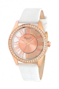 Kenneth Cole New York Women's KC2728 Transparency Gold Dial Transparency White Strap Watch Kenneth Cole New York Women's KC2728 Transparency Gold Dial Transparency White Strap Watch