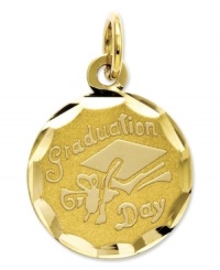 The perfect Graduation Day gift, this commemorative charm will make the perfect addition to his/her collection. Crafted in 14k gold. Chain not included. Approximate length: 9/10 inch. Approximate width: 3/5 inch. The perfect Graduation Day gift, this commemorative charm will make the perfect addition to his/her collection. Crafted in 14k gold. Chain not included. Approximate length: 9/10 inch. Approximate width: 3/5 inch.