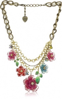 Betsey Johnson Hawaii Luau Multi-Flower Frontal Statement Necklace Betsey Johnson Hawaii Luau Multi-Flower Frontal Statement Necklace