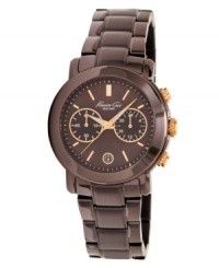 A monochromatic marvel with expert timepiece precision from Kenneth Cole New York. A monochromatic marvel with expert timepiece precision from Kenneth Cole New York.