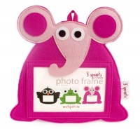 3 Sprouts Photo Frame, Pink Elephant 3 Sprouts Photo Frame, Pink Elephant