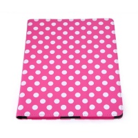 HDE Pink Case with White Polka Dots Fits iPad 2 3 HDE Pink Case with White Polka Dots Fits iPad 2 3