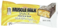 CytoSport Muscle Milk Snack Protein Bar, Vanilla Toffee Crunch, 45 g., pack of 12