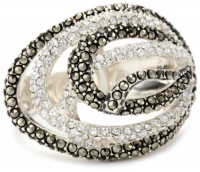 Judith Jack Sterling Silver Marcasite and Crystal Ring, Size 8 Judith Jack Sterling Silver Marcasite and Crystal Ring, Size 8