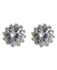 Finish your look with the right accents. These Betsey Johnson stud earrings wear well with a variety of looks. In silvertone mixed metal and crystal accents. Approximate diameter: 1/2 inch. Finish your look with the right accents. These Betsey Johnson stud earrings wear well with a variety of looks. In silvertone mixed metal and crystal accents. Approximate diameter: 1/2 inch.