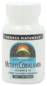 Source Naturals MethylCobalamin Vitamin B-12, Cherry Flavored Sublingual, 1mg, 120 Tablets (Pack of 2) Source Naturals MethylCobalamin Vitamin B-12, Cherry Flavored Sublingual, 1mg, 120 Tablets (Pack of 2)