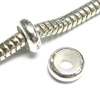2 pcs .925 Sterling Silver Ring Stopper Rubber For Pandora Troll Chamilia European Charm Bracelets / Findings / Bright 2 pcs .925 Sterling Silver Ring Stopper Rubber For Pandora Troll Chamilia European Charm Bracelets / Findings / Bright