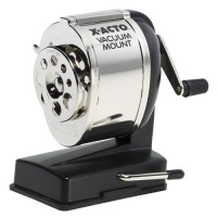 X-Acto Model KS, Vacuum-Mount Pencil Sharpener, Chrome Receptacle, Black Base, 1 Unit (1072) X-Acto Model KS, Vacuum-Mount Pencil Sharpener, Chrome Receptacle, Black Base, 1 Unit (1072)