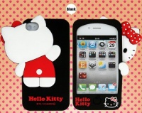 Premium Hello Kitty Silicone Case for iPhone 4/4S - Black Premium Hello Kitty Silicone Case for iPhone 4/4S - Black