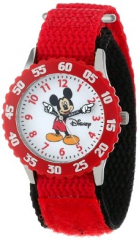 Disney Kids' W000229 Mickey Mouse Stainless Steel Time Teacher Watch with Moving Hands Disney Kids' W000229 Mickey Mouse Stainless Steel Time Teacher Watch with Moving Hands