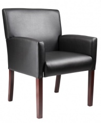 Boss Reception Box Arm Chair Black Boss Reception Box Arm Chair Black