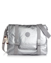 Accent your everyday look with this must-have metallic messenger from Kipling. Comfortable and convenient crossbody strap keeps hands free when you're on-the-go, while a generous interior accommodates all the essentials, and more. Accent your everyday look with this must-have metallic messenger from Kipling. Comfortable and convenient crossbody strap keeps hands free when you're on-the-go, while a generous interior accommodates all the essentials, and more.