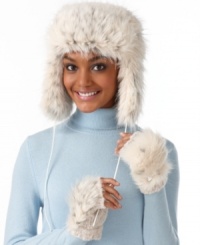 Go wild this winter. Block out the chill with Collection XIIX's funky faux fur trapper hat. Go wild this winter. Block out the chill with Collection XIIX's funky faux fur trapper hat.
