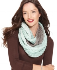 Get in the loop with Collection XIIX's infinity scarf, featuring a metallic ombre design that will add instant sparkle to your holiday season. Get in the loop with Collection XIIX's infinity scarf, featuring a metallic ombre design that will add instant sparkle to your holiday season.