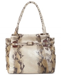 The perfect style for the fashionista on-the-go. Featuring polished goldtone hardware and an elegant belt strap at front, this Elliott Lucca design easily takes you from day to night. The perfect style for the fashionista on-the-go. Featuring polished goldtone hardware and an elegant belt strap at front, this Elliott Lucca design easily takes you from day to night.