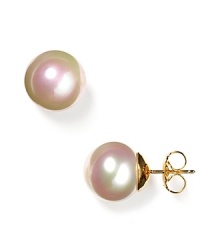 These 14 mm pearls look effortlessly chic and will lend an air of sophistication to your everyday look. These 14 mm pearls look effortlessly chic and will lend an air of sophistication to your everyday look.