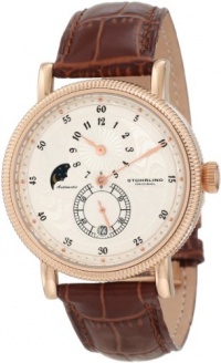 Stuhrling Original Men's 97.3345K2 Symphony Operetta Automatic Date Multi Function Rose Tone Brown Leather Strap Watch Stuhrling Original Men's 97.3345K2 Symphony Operetta Automatic Date Multi Function Rose Tone Brown Leather Strap Watch