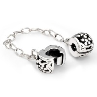 Bling Jewelry 925 Sterling Silver Clasp Stopper Safety Chain Pandora Compatible Bling Jewelry 925 Sterling Silver Clasp Stopper Safety Chain Pandora Compatible
