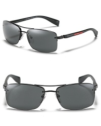 Prada Rectangle Thin Temple Sunglasses