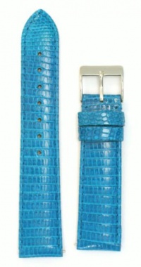 Ladies' Genuine Lizard Watchband Turquoise 18mm Watch Band Ladies' Genuine Lizard Watchband Turquoise 18mm Watch Band
