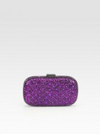 Be the star of the party with this unique light-up design in sparkling two-tone glitter.Top clasp closureOne inside open pocket with battery packVelvet lining8W X 4¾H X ½DImported Be the star of the party with this unique light-up design in sparkling two-tone glitter.Top clasp closureOne inside open pocket with battery packVelvet lining8W X 4¾H X ½DImported