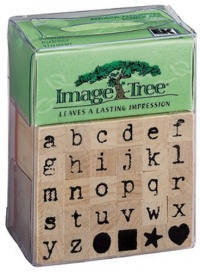 EK Success Image Tree Wood Handle Rubber Stamp Set, Antique Typewriter Alphabet/Lower EK Success Image Tree Wood Handle Rubber Stamp Set, Antique Typewriter Alphabet/Lower