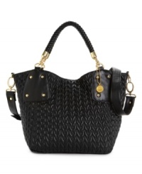 In a puffy chevron texture, Big Buddha's Pearl tote purse makes a big splash! In a puffy chevron texture, Big Buddha's Pearl tote purse makes a big splash!