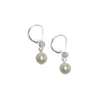 Carolee Tiny Pave Pearl Drop (White) Carolee Tiny Pave Pearl Drop (White)