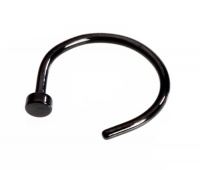 Titanium Anodized Over 316L Surgical Steel Nose Hoop Ring 18G x 5/16, Black-Sold Individually Titanium Anodized Over 316L Surgical Steel Nose Hoop Ring 18G x 5/16, Black-Sold Individually