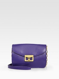 EXCLUSIVELY AT SAKS in Royal Purple. Smooth leather crafted in a petite flap silhouette, finished with a versatile leather and chain shoulder strap.Detachable shoulder strap, 22 dropTurnlock flap closureSix inside card slotsFully lined7½W X 4H X 1½DImported EXCLUSIVELY AT SAKS in Royal Purple. Smooth leather crafted in a petite flap silhouette, finished with a versatile leather and chain shoulder strap.Detachable shoulder strap, 22 dropTurnlock flap closureSix inside card slotsFully lined7½W X 4H X 1½DImported