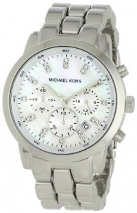 Michael Kors - Quartz Classic Silver Chronograph with White Dial Women's Watch - MK5414 Michael Kors - Quartz Classic Silver Chronograph with White Dial Women's Watch - MK5414