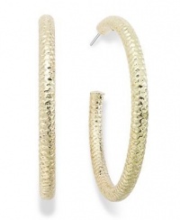 Alfani Earrings, Gold-Tone Diamond Cut Hoop Earrings Alfani Earrings, Gold-Tone Diamond Cut Hoop Earrings