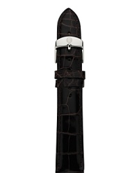 Update your look with a texture-rich alligator strap. The stainless steel buckle has signature logo engraving. Interchangeable with any Michele watch head from the Deco, CSX-36, Moderne or Butterfly Collections. Update your look with a texture-rich alligator strap. The stainless steel buckle has signature logo engraving. Interchangeable with any Michele watch head from the Deco, CSX-36, Moderne or Butterfly Collections.